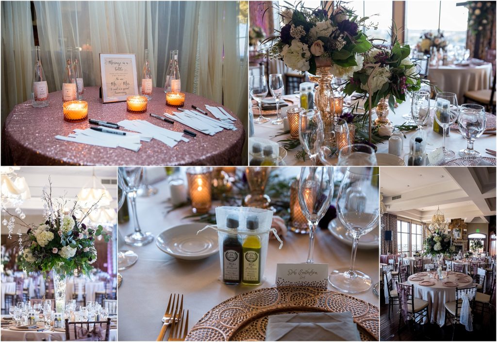 Wedding details at the Pinery at the Hill in pastels with a rose gold focus