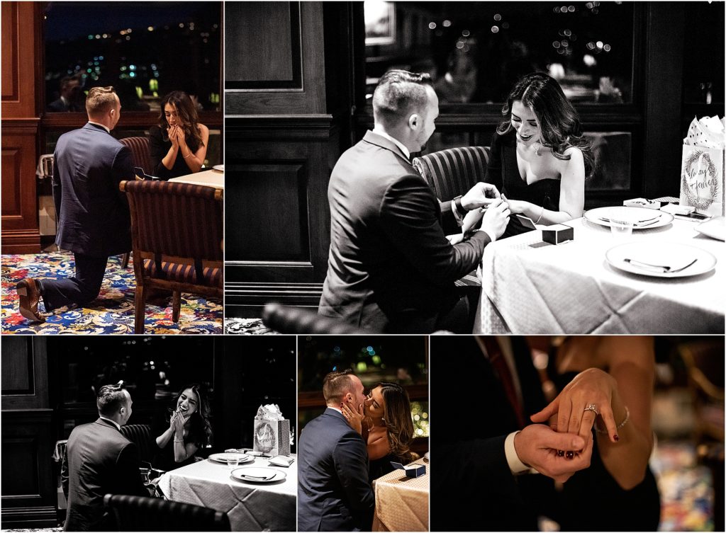 Man proposes to his girlfriend while having dinner at the broadmoor, she is very happy