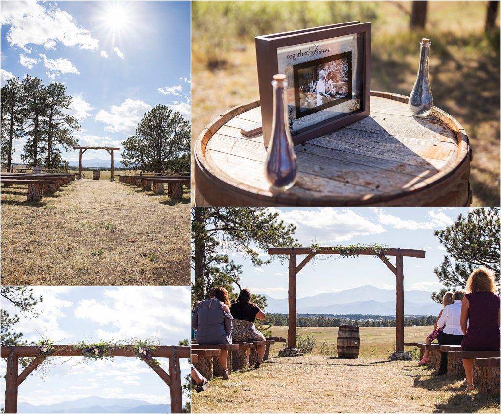 Ceremony details at younger ranch in Colorado,