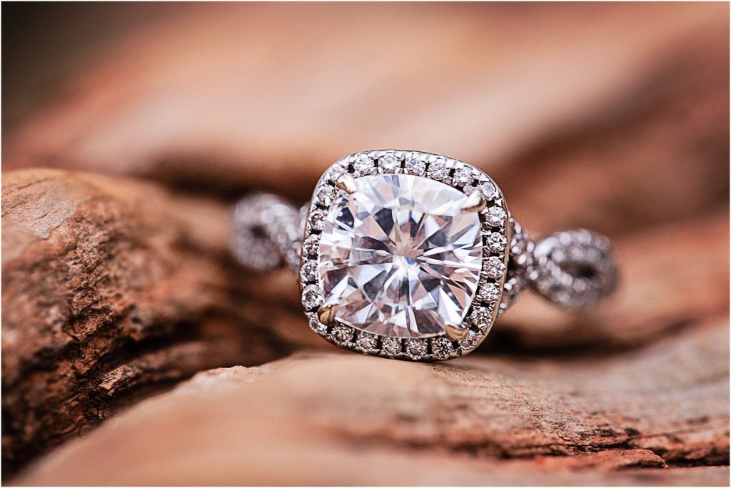 Diamond engagement ring custom made at James Allen Jewelers