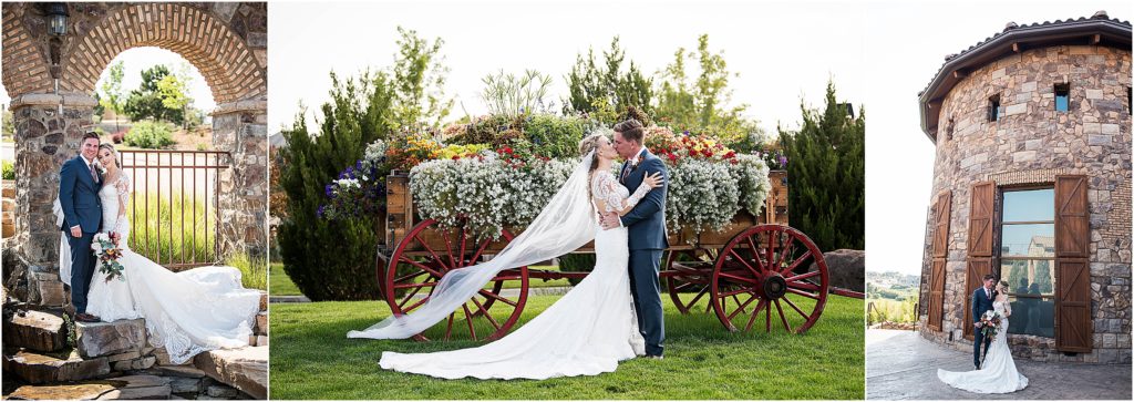 Flying Horse Club offers diverse backgrounds for bride and groom portraits.