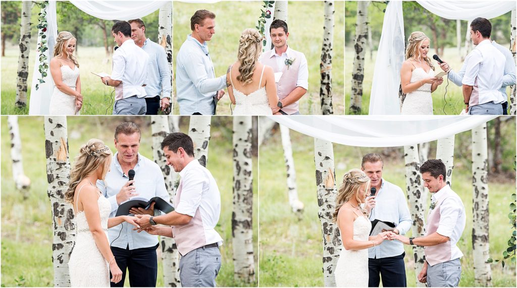Small outdoor wedding ceremony in Colorado during Covid-19
