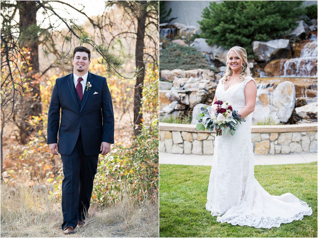 Josh and Sarah at Cielo at Castle Pines on their wedding day.