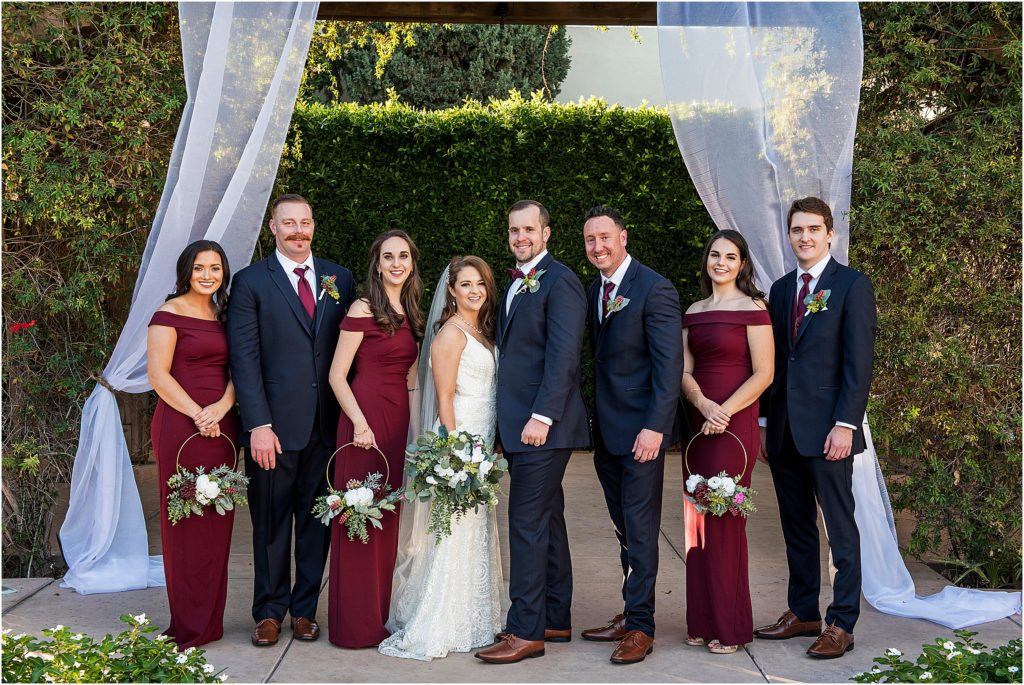Kaitlyn and Tyler with their bridal party