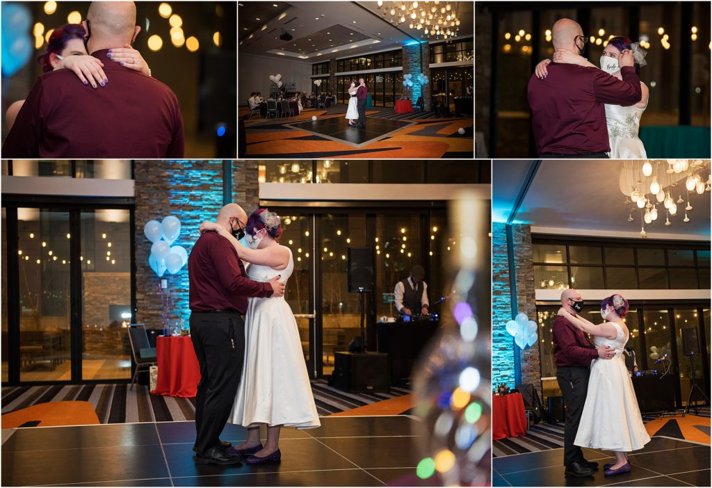 Bride and Groom share their first dance