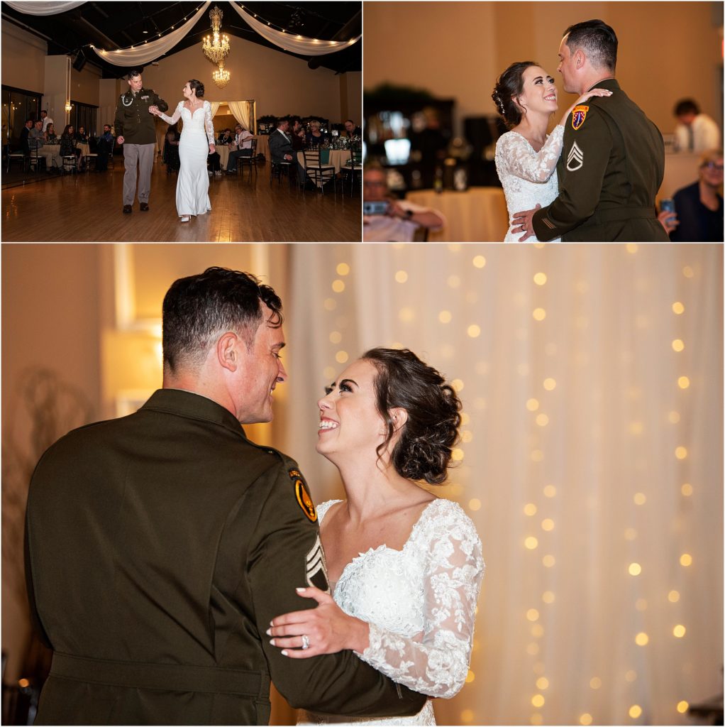 Bride and groom share their first dance at Wedgewood wedding venue in Black Forest