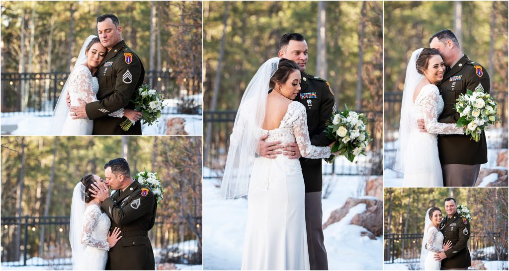 military wedding in winter