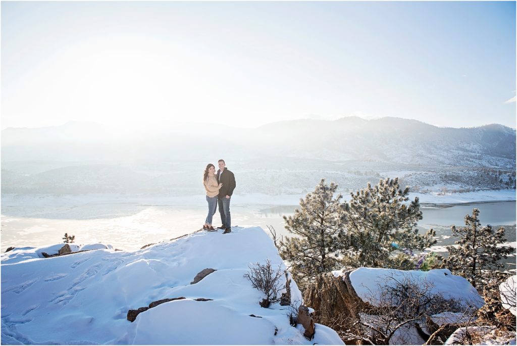 Engagement photos taken in Colorado with spectacular views of the Rocky Mountains.