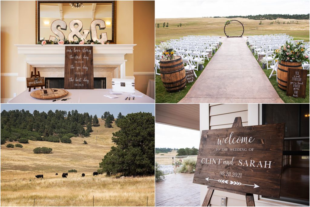 Wedding details for a summer ranch wedding